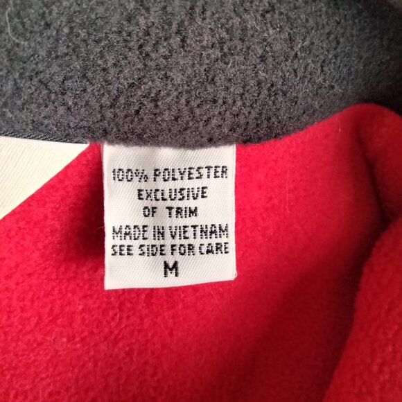 Eddie Bauer Red Fleece Zippered Jacket Unisex MEDIUM - Picture 6 of 10
